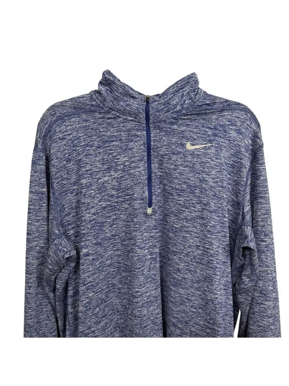 Nike Dri-Fit Blue Quarter Zip Long Sleeve Pullover Men's Large‎